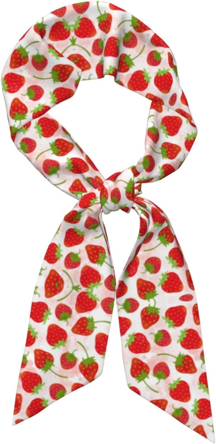 HUIKGIER Strawberry Print Women’S Lightweight Shawl Headscarf For Women Gift Travel Festive Occasions Scarf
