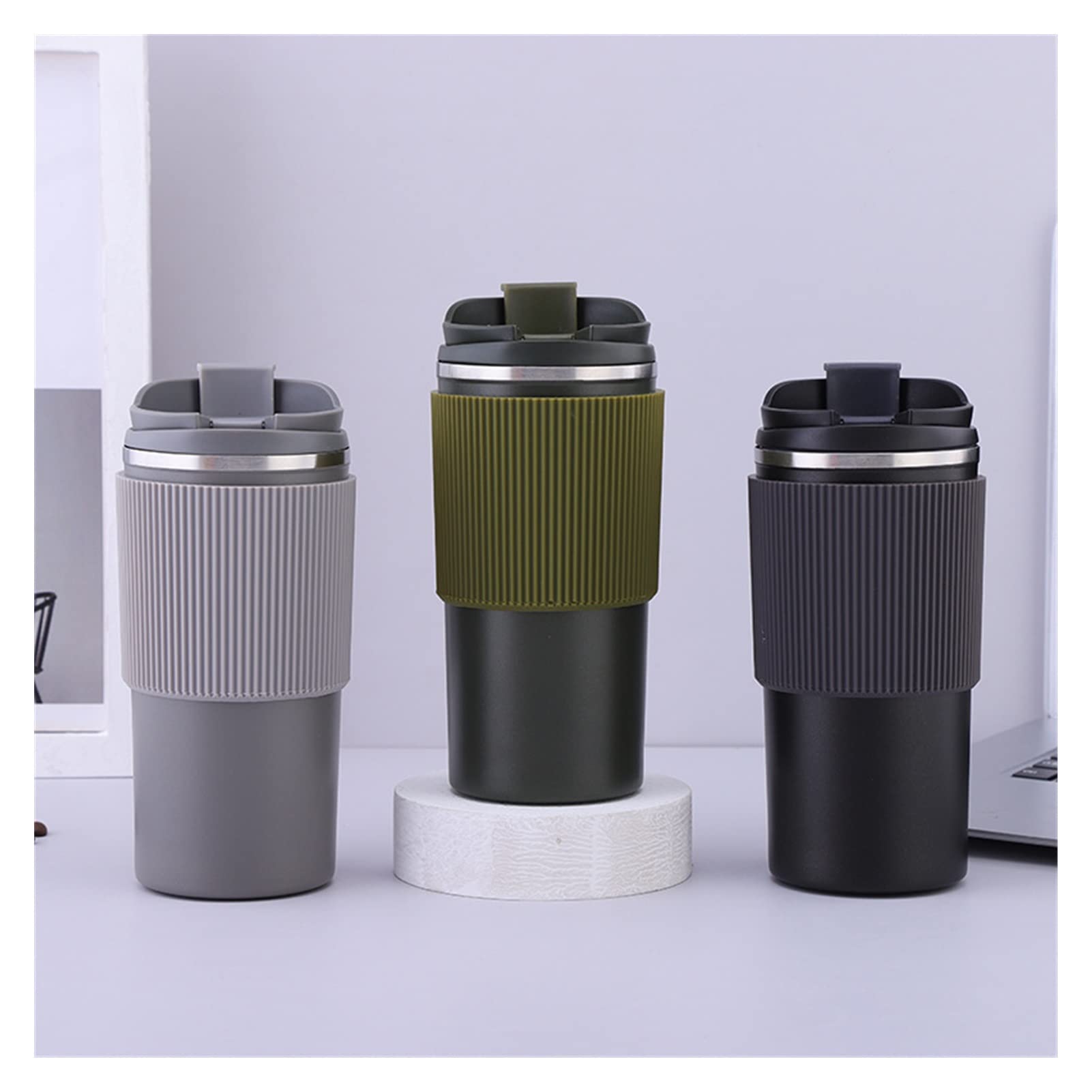 MRKU rutschfeste Kaffeetasse, tragbar, für den Mehrzweckgebrauch, fürs Auto, für Fitness, Laufen, Fitnessstudio, Sport, Wasserflasche