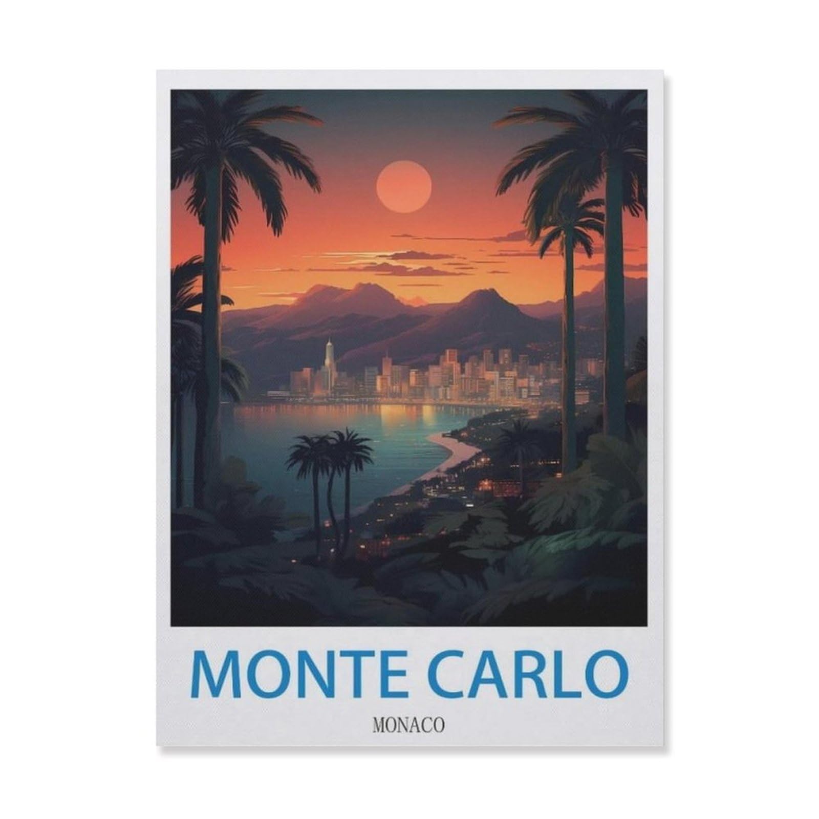 Monte Carlo Monaco，Tin Signs,Funny Vintage Metal Sign Plaqu Poster Wall Art Kitchen Garden Bathroom Decor(15x30cm）6x12 inch-EH47