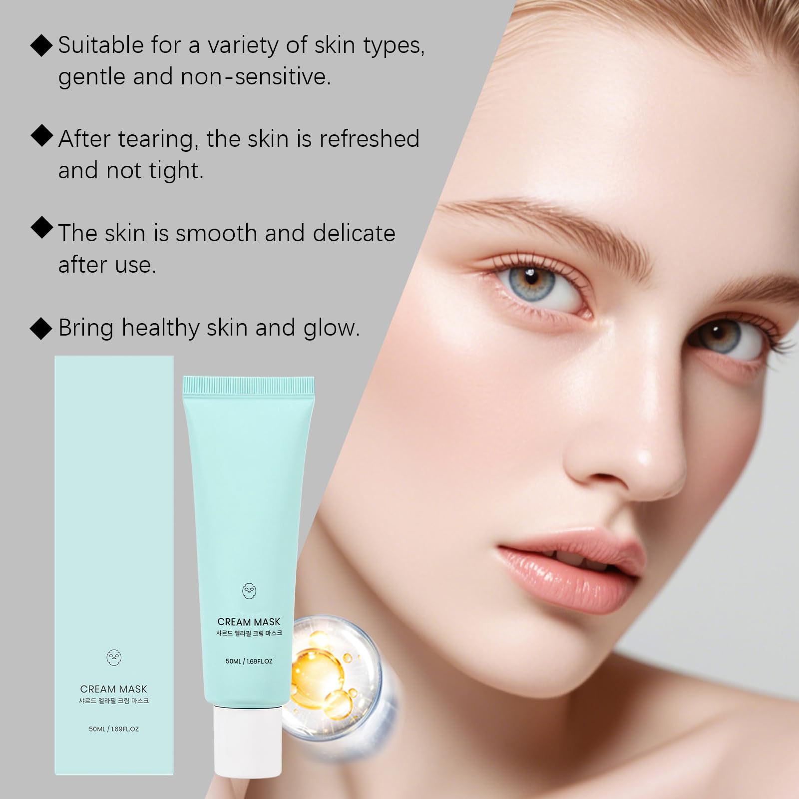 Mascarilla facial Peel Off 50 ml – Mascarilla exfoliante Peel Off para el rostro – Mascarilla facial Peel Off iluminadora, Centella Asiática para favorecer el tono uniforme de la piel (8 cajas)