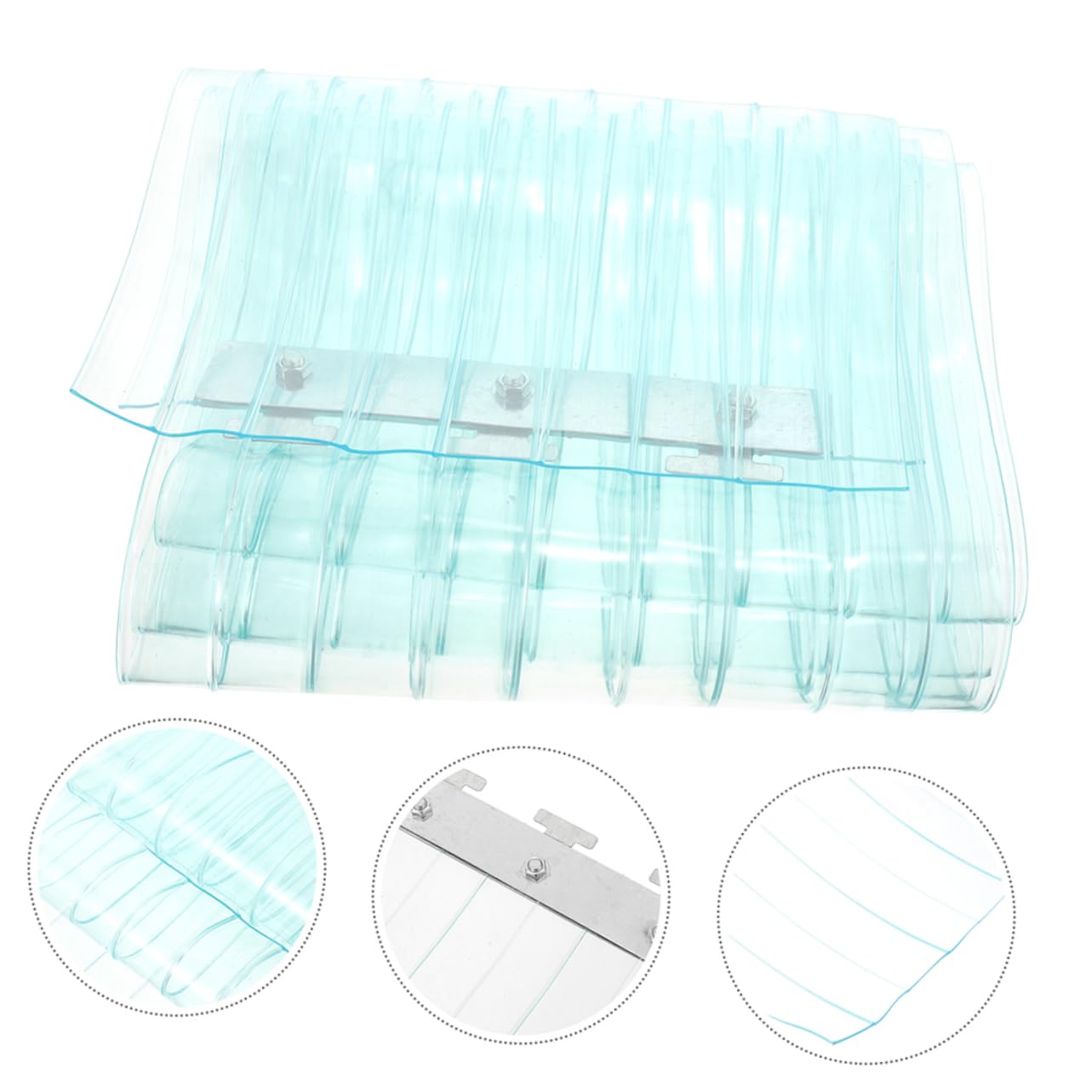 ABOOFAN Kit de Rideau de Porte en PVC, Rideau à Lanières Transparentes, Coupe-Vent et Imperméable, pour Supermarchés et Usage Commercial