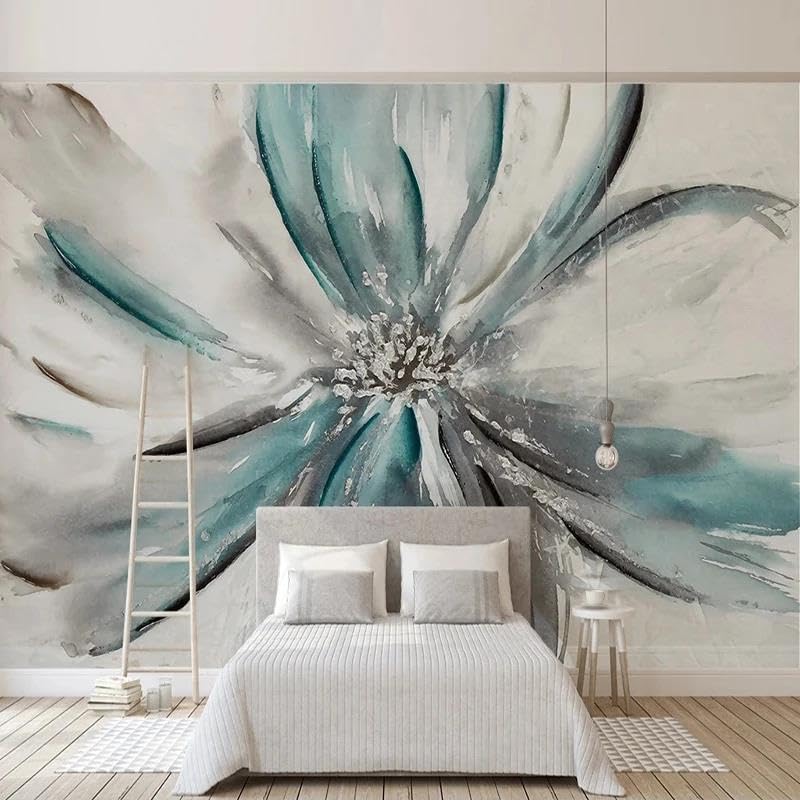 Papier peint fleurs 3D minimaliste en PVC auto-adhésif pour salon et chambre
