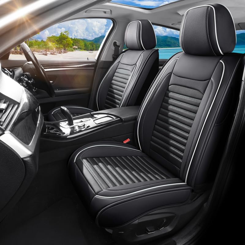 Image of Car Seat Covers Full Set Fit for Chevy Trailblazer 2021-2026, Black&White