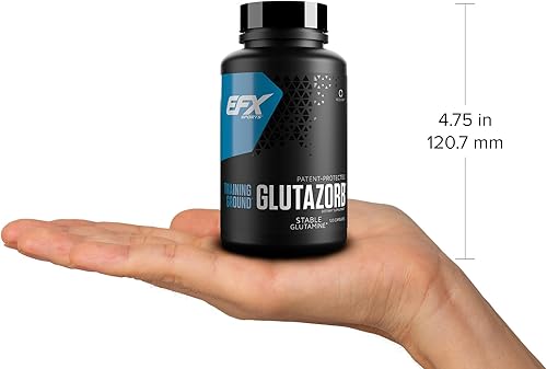 Miniatura 8 de EFX Sports Training Ground Glutazorb Caps  Suplemento de píldora de glutamina altamente concentrado, pH correcto, digestión y apoyo inmunológico, 60