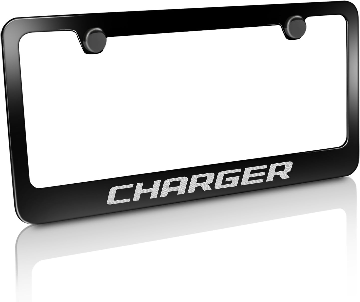 Dodge Charger Black Metal License Frame