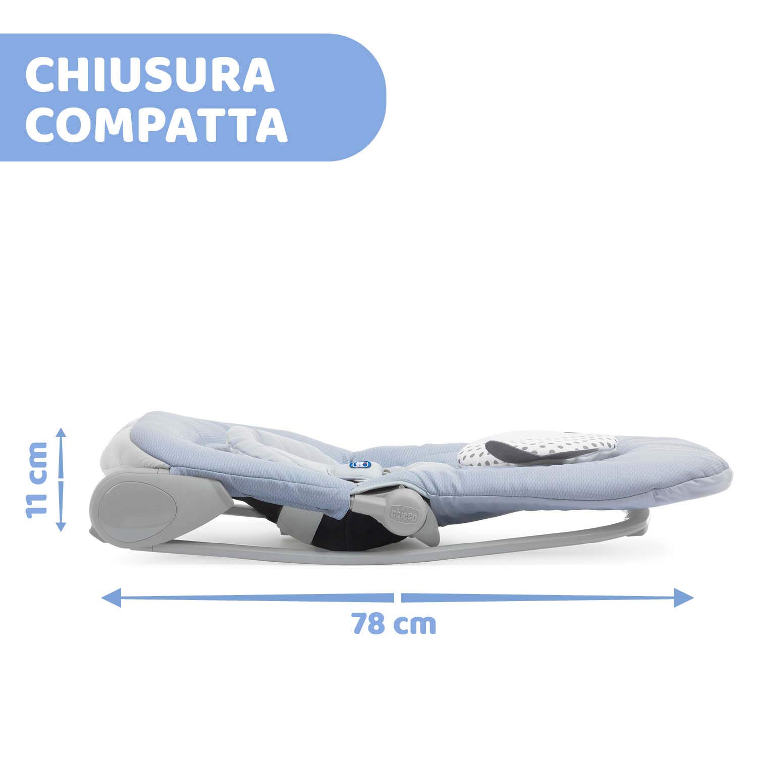 Chicco Balloon Sdraietta Neonati e Bambini Evolutiva 0 M-18 kg, Funzioni Dondolo e Poltroncina, Schienale Reclinabile, Chiusura Compatta, Vibrazione, Gioco Elettronico Interattivo, Luci e Suoni