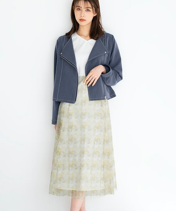 Mischmash MM418502 Spring Summer Chambray Denim Biker Jacket