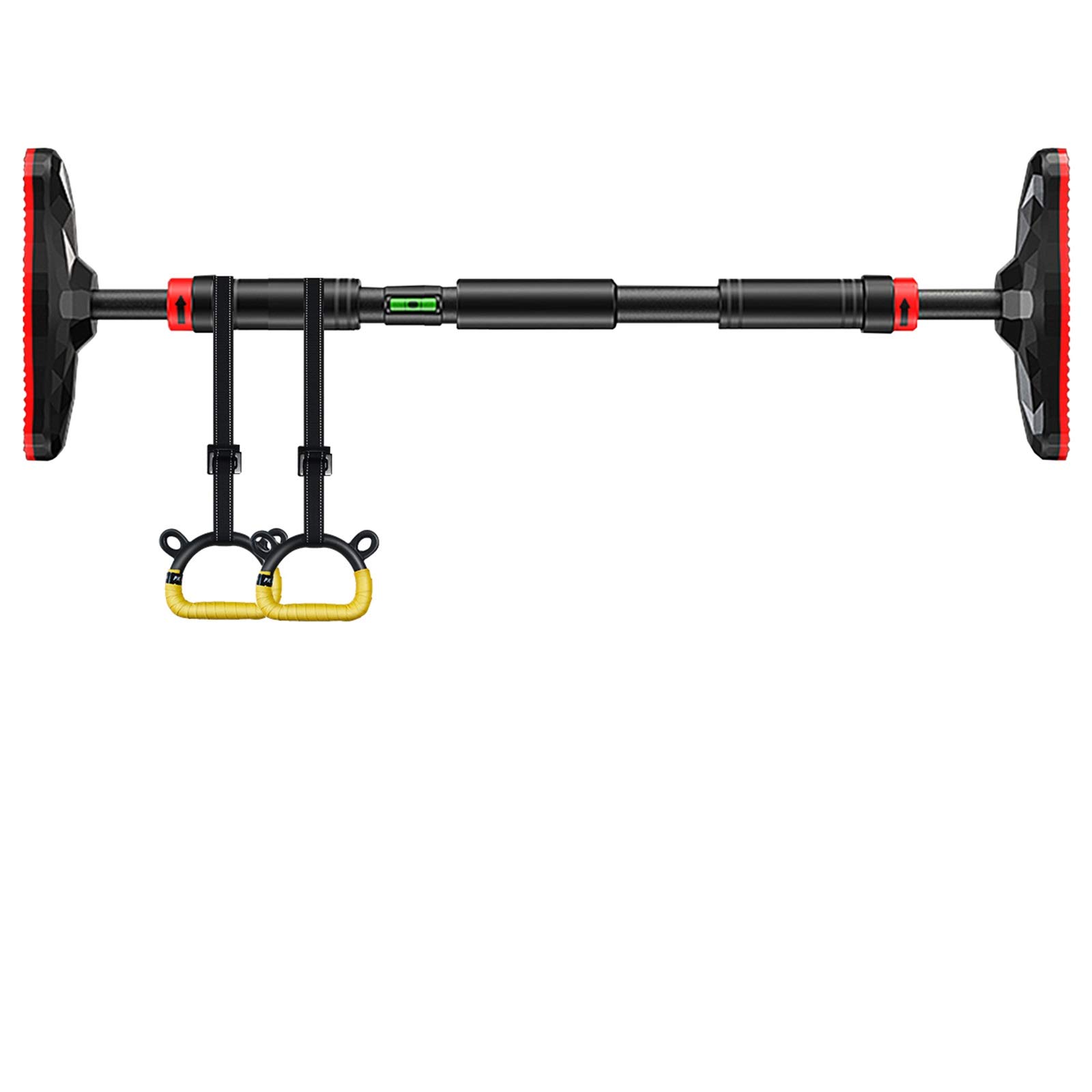 QUSYZD Pull-Up Bars Portable Horizontal Bar, Door Corridor Hanging Fitness Bar, With Children'S Ring, 70-95Cm, Safety Load 250Kg,