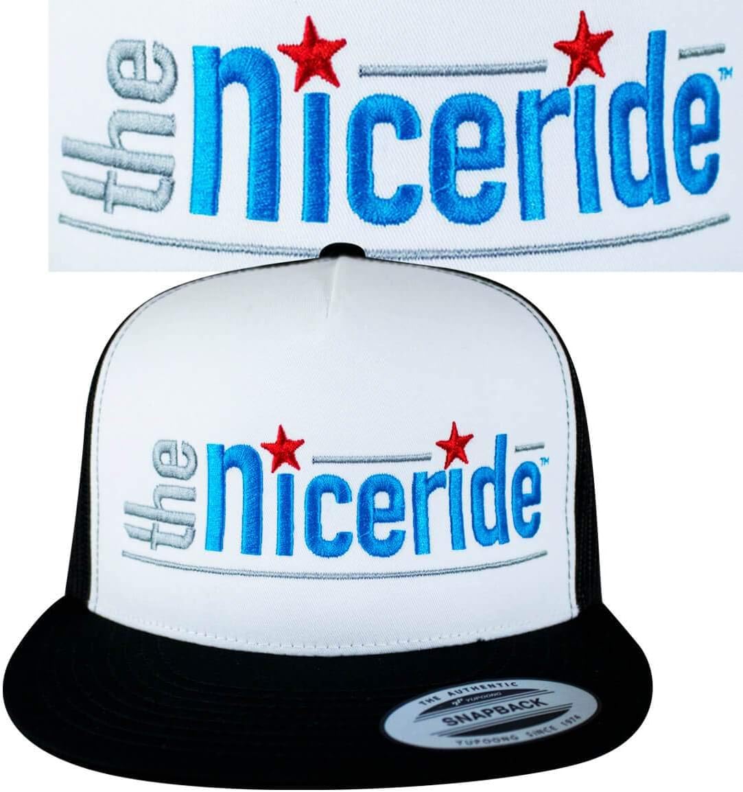 "Banjo Trucker Black/White Snapback with Blue Embroidered Logo | Classic Meshback Baseball Cap | Adjustable Unisex Lifestyle Hat (One Size) - Image 2