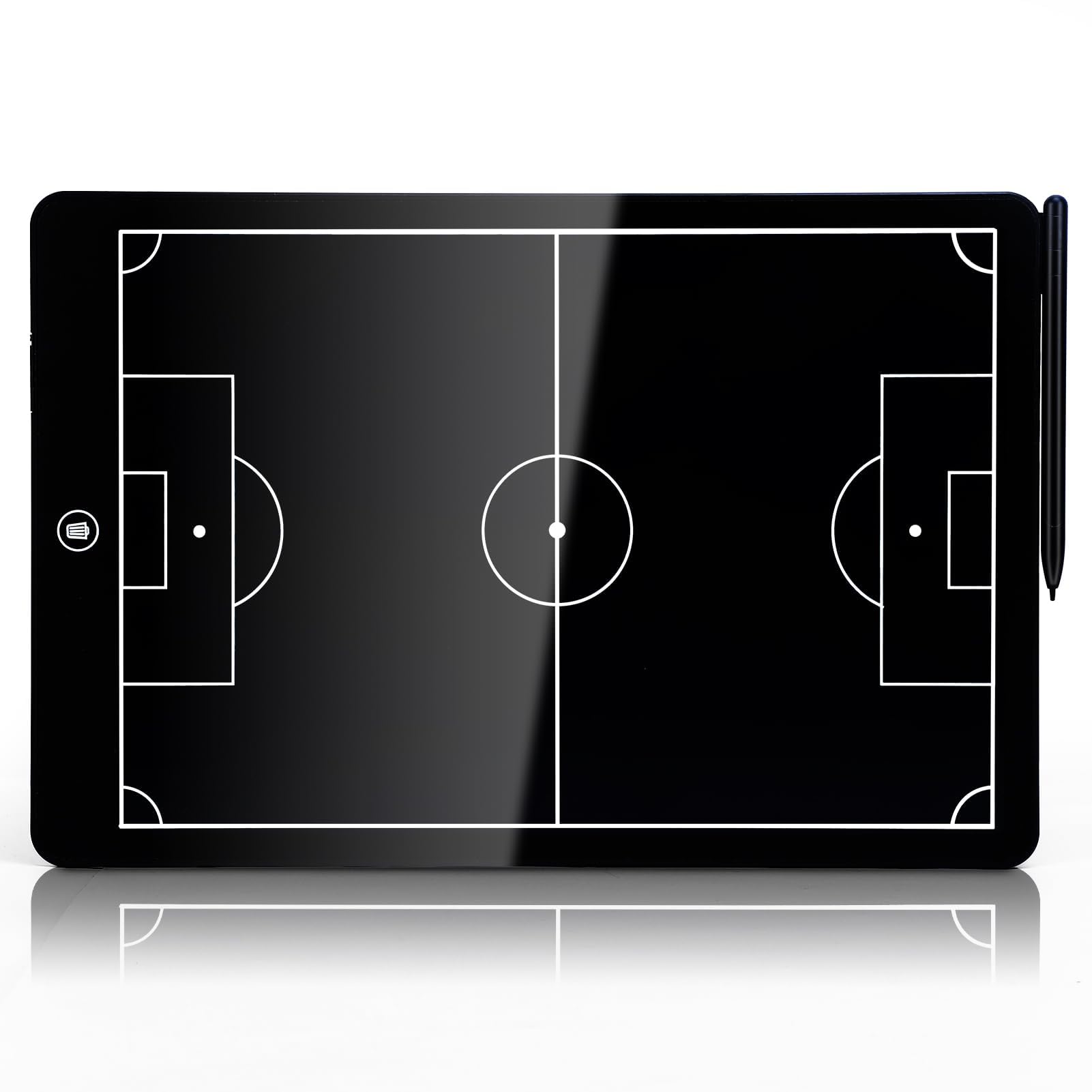 Soccer Coaching Board with Pen, 16 Inch LCD Electronic Soccer Coaching Board, Digital Soccer Training Board for Soccer Training Equipment