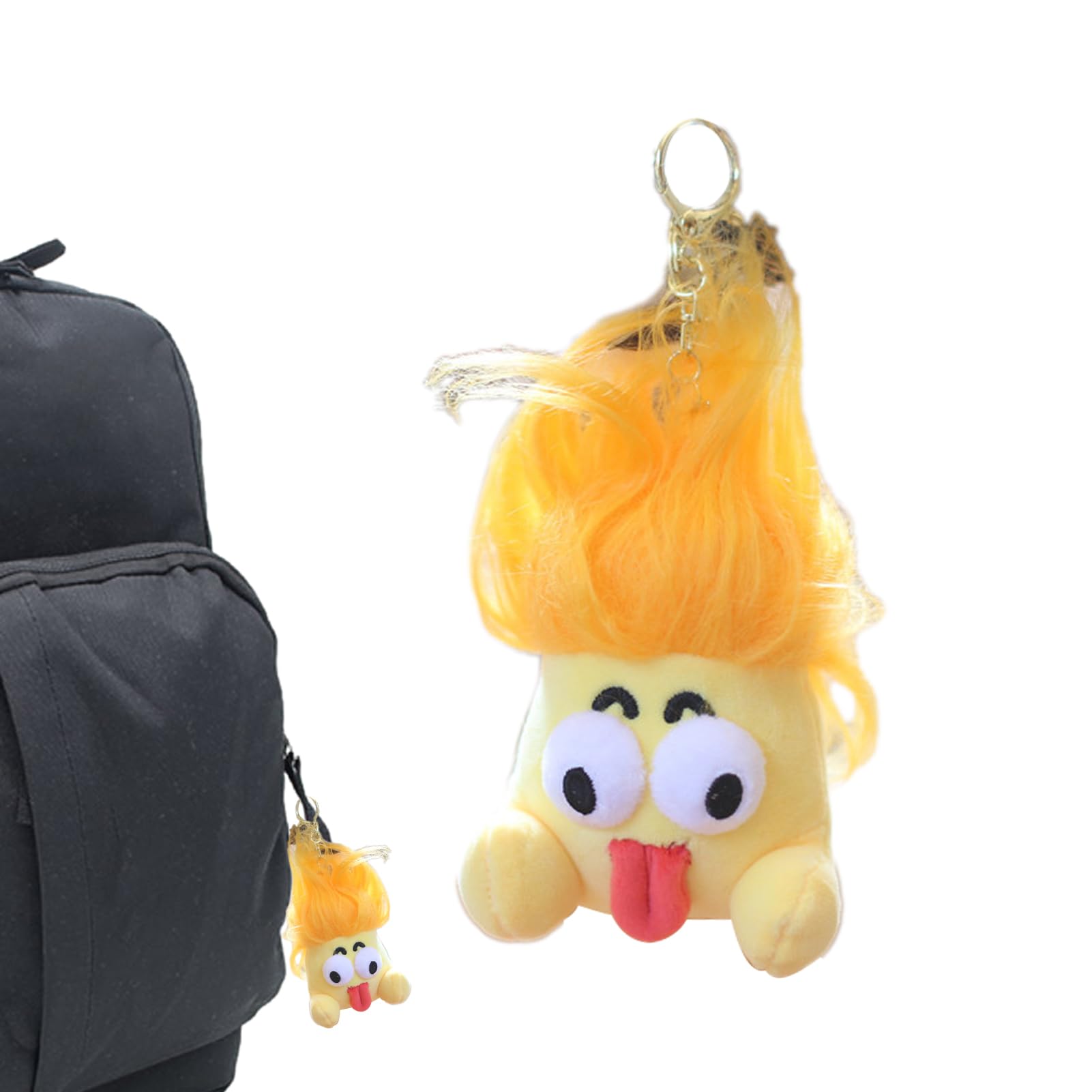 Amazon.co.jp: [Zankie] ぬいぐるみバックパックキーホルダー - 髪付き