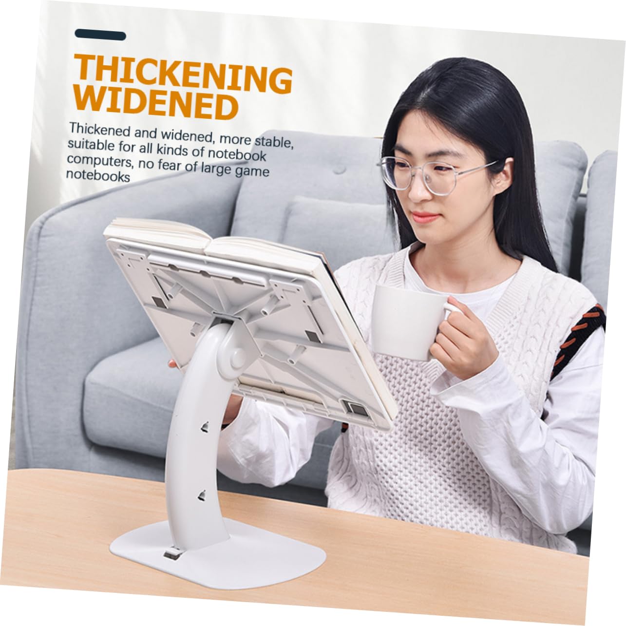 BESTonZON Laptop Stand Höhenverstellbar Ergonomischer Laptop Und Tragbar Für Schreibtischnutzung Kompatibel Mit Allen