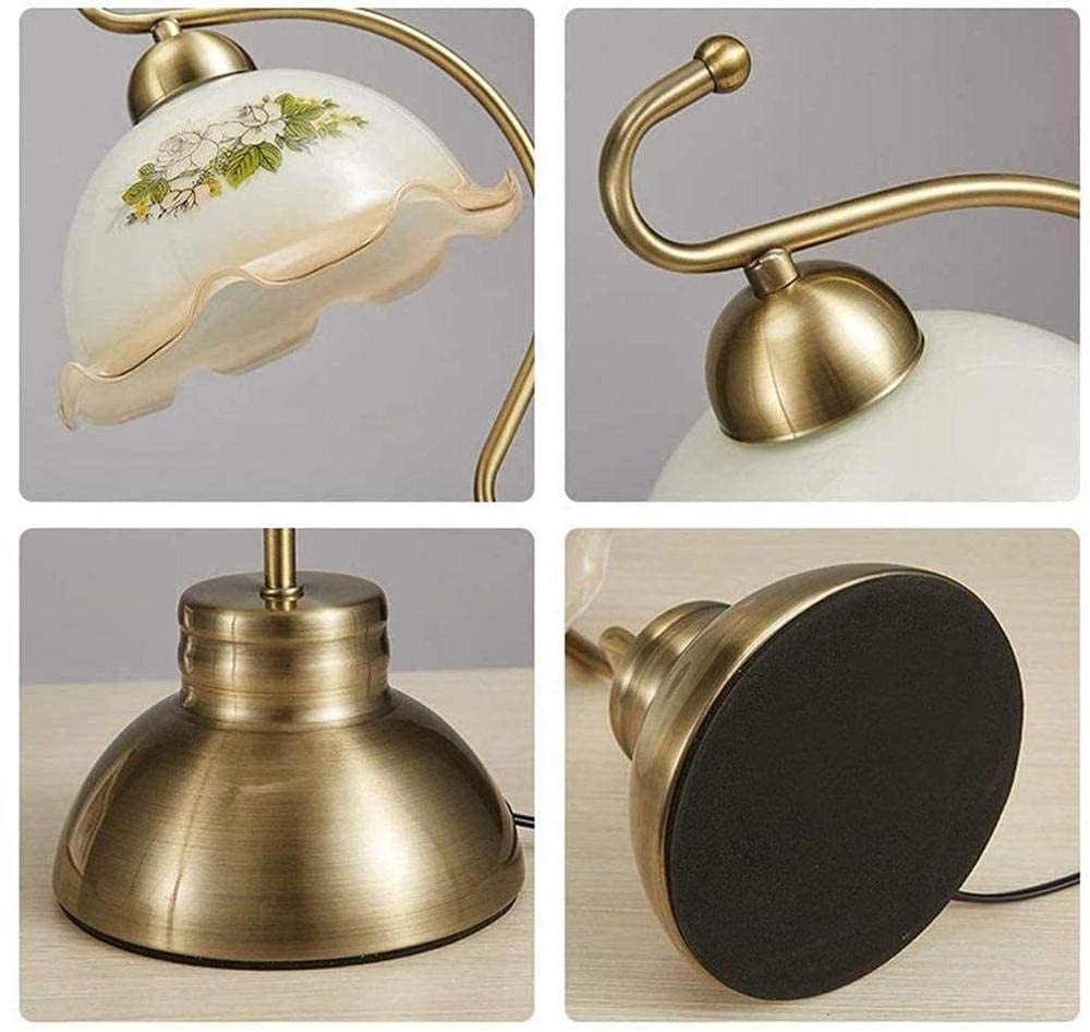 XANAYXWJ Lampy stołowe, biurkowa, Minimalistyczna lampka nocna z szklanym kloszem do sypialni, salonu, sypialni Retro stołowa Ciepła jak zawsze