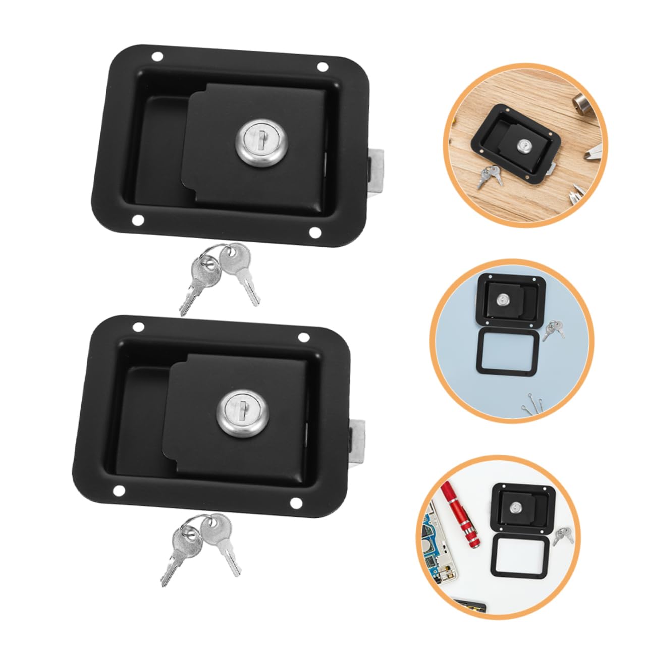 Cerradura de Panel Interior para Caravana, 4 Piezas, Acero Inoxidable