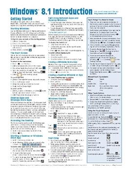 Windows 8.1 Quick Reference Guide: Introduction (Cheat Sheet of Instructions, Tips & Shortcuts - Laminated)