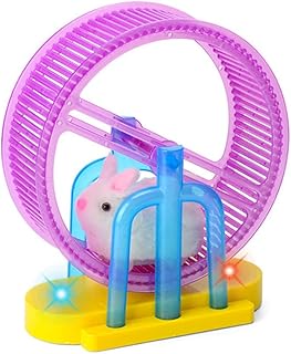 Hohopeti 1 Peça Roda De Hamster Silenciosa Pequena Roda De Hamster LED Roda De Disco Voador Brinquedo De Exercício Hamste Brinquedos De Hamster Disco De Corrida Playdo Brinquedo De