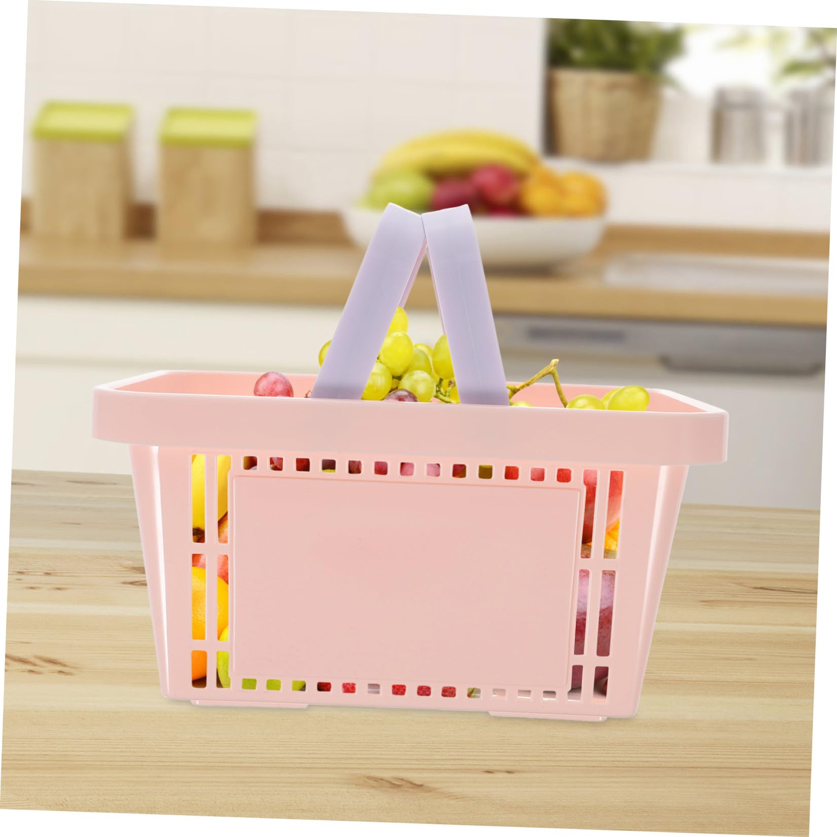 HEMOTON 2piezas Canasta De Almacenamiento Multifuncional Asas Recipiente Para Cocina Supermercado y Picnics Diseño Ergonómico Para Baño y Organizador De Cosméticos