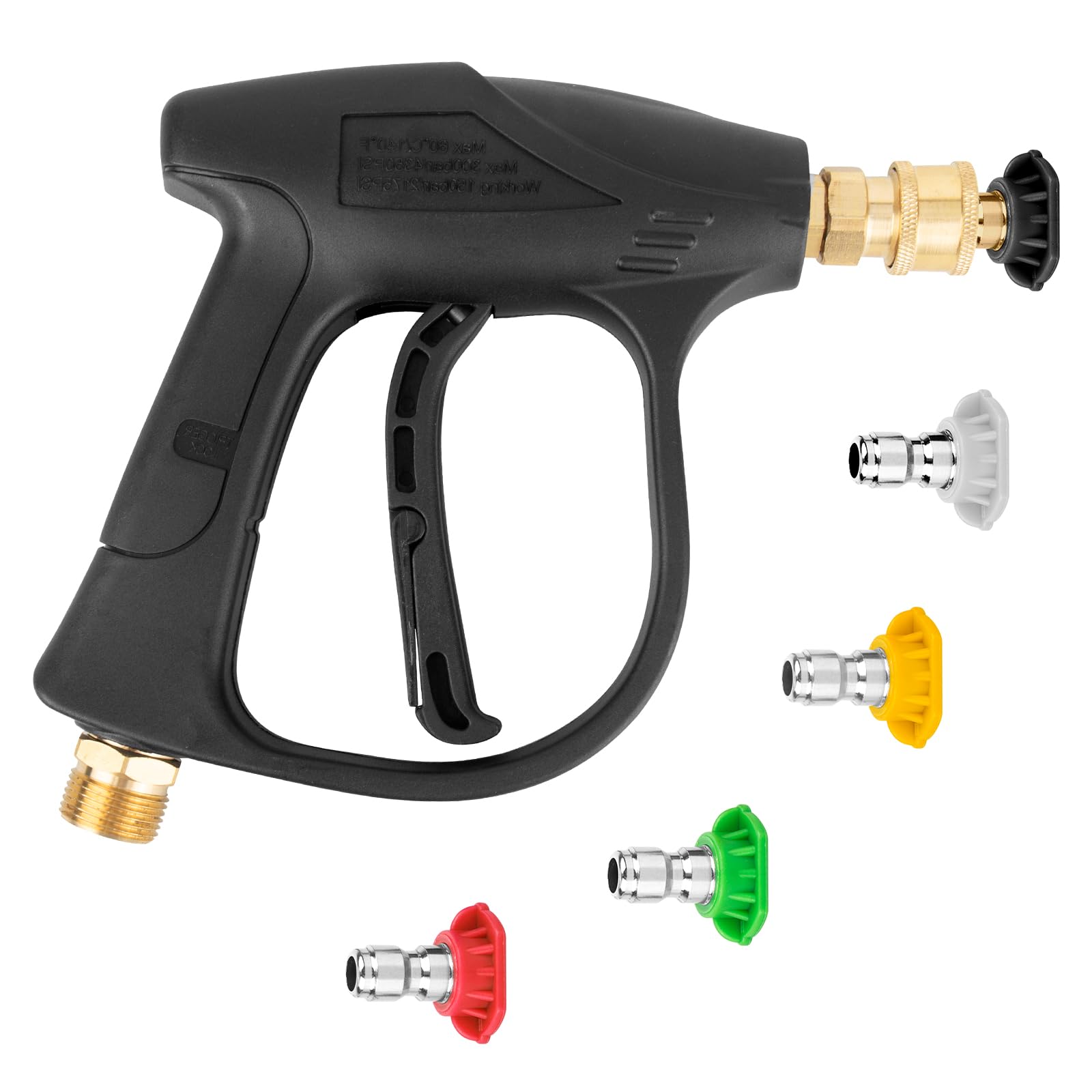 Pistolet Nettoyeur Haute Pression, Buse Courte, 4350 Psi, Avec