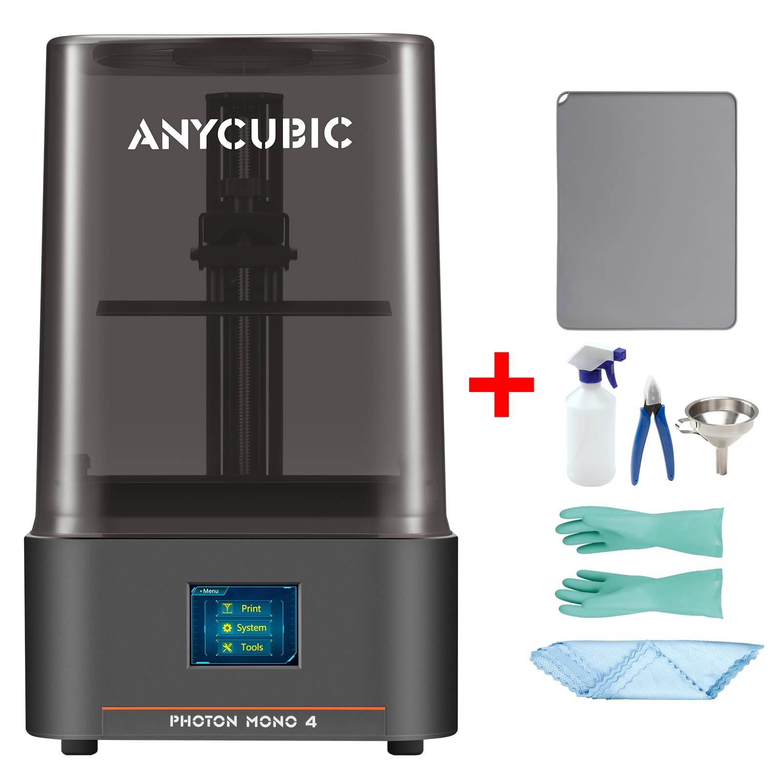 ANYCUBIC Photon Mono 4 and 3D Cleanning Kit, Resin 3D Printer  