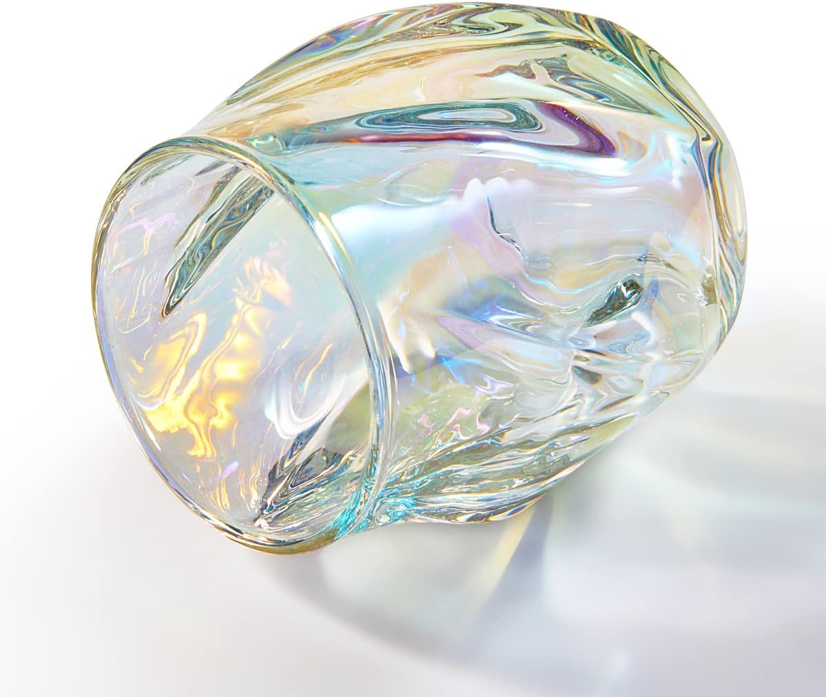 Whiskey Glasses Set of 2, Colorful Rock Glass, 8.5 OZ Drinking Glasses, Creative Twisted Crystal Old Fashioned Tumbler for Bourbon, Scotch, Cocktail, Tequila, Wine, Rum - Image 3