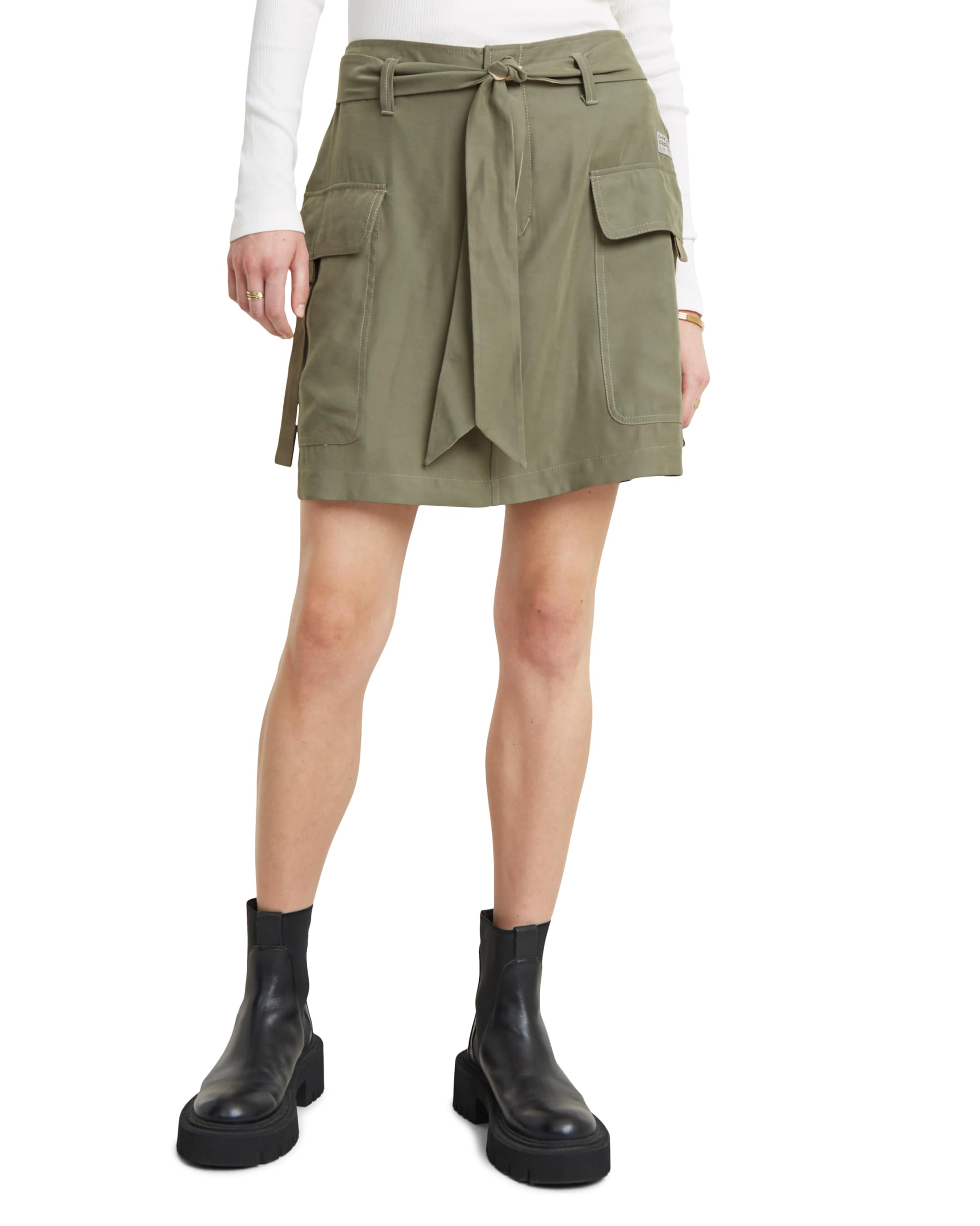 G-Star Women's Green (Shamrock D24617-D522-2199) Cargo Belted Skirt, 24