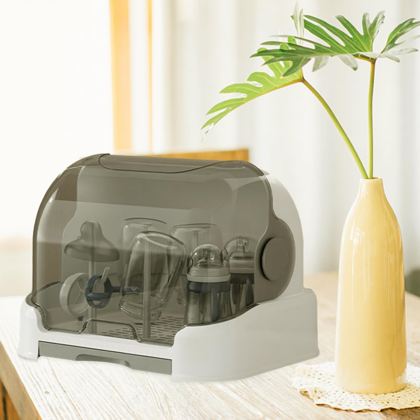 Générique Égouttoir à biberons pour bébés, étendoir pour biberons | Séchoir à Bouteilles Anti-poussière - Support de comptoir Durable pour Bouteilles, tétines, Tasses, Bonne Protection d'étanch