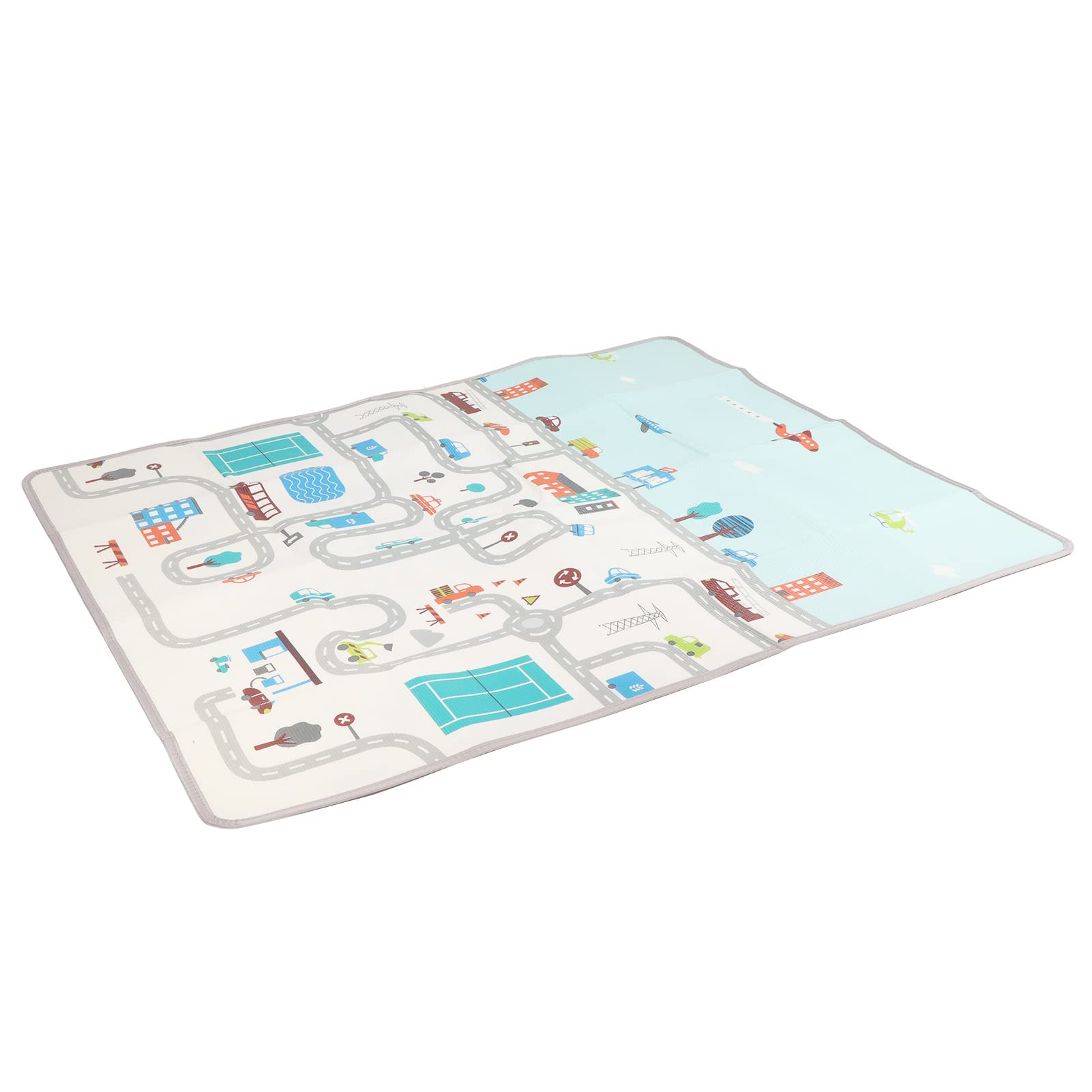 Omabeta Baby-Spielmatte, Schaumstoff-Krabbelmatte mit Aufbewahrungstasche, Faltbare, Leichte Spielmatte für den Innen- und Außenbereich, Picknickdecke 180 X 150 X 0,5 Cm
