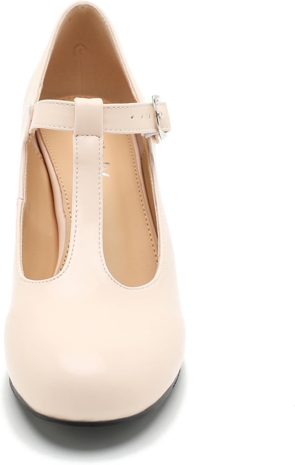 Women's T-Strap Mary Jane Pumps, 2.56 Inch Block Heel, Round Toe Dress Shoes