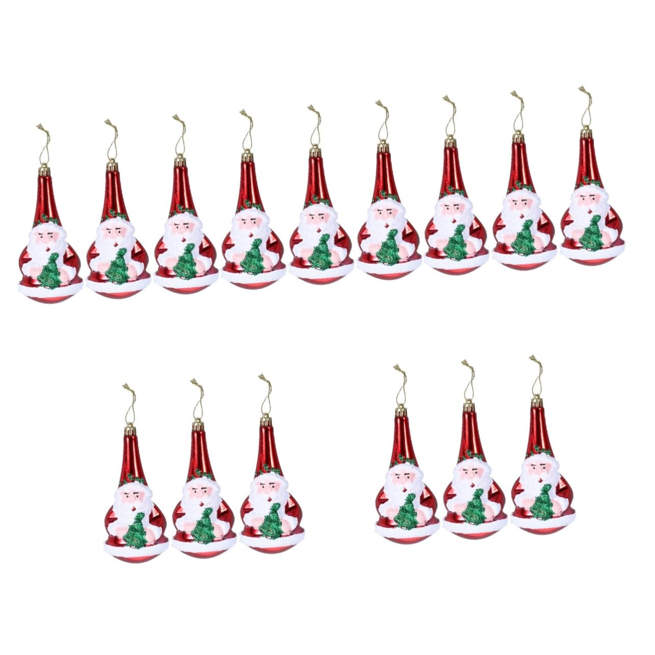 IMIKEYA 15 STK Christbaumschmuck Weihnachtsbaumschmuck zum Aufhängen Weihnachtsbaumschmuck für Kinder Weihnachtsbaum hängen Weihnachtsmann-Anhänger Charms anhänger Weihnachtsbedarf Plastik