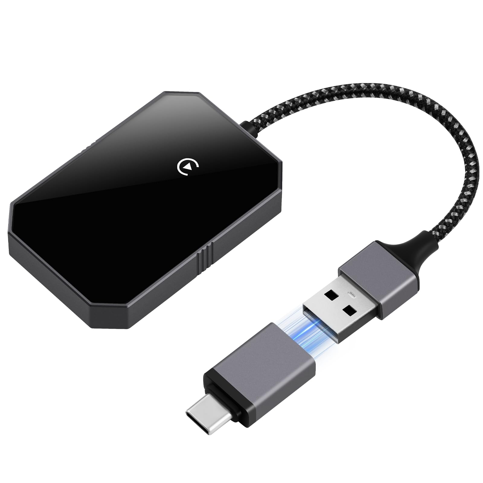 OSTICO Wireless CarPlay Adapter with Woven Cable USB - Transform Your USB CarPlay to Wireless