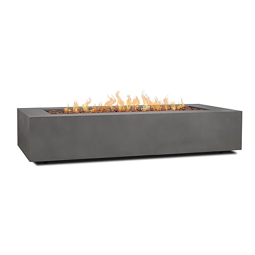 Real Flame Aegean 70in Rectangle Propane or Natural Gas Fire