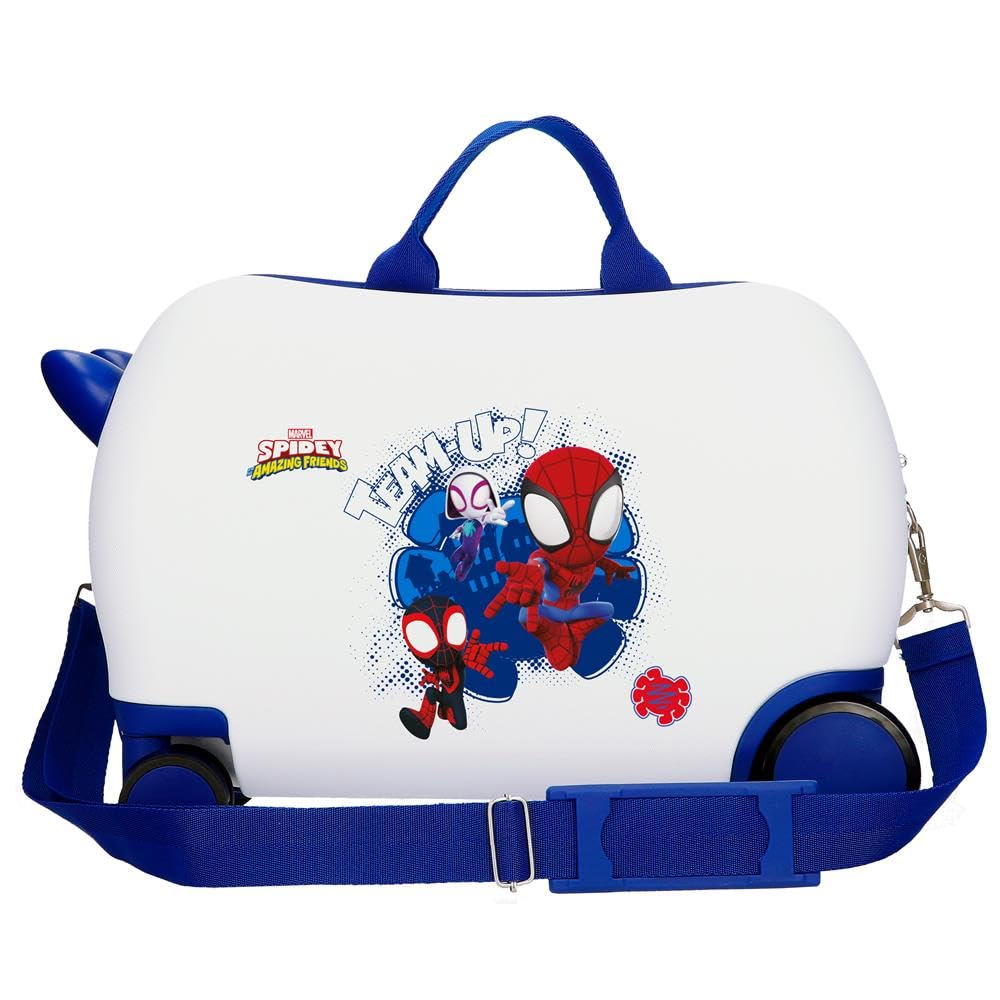 Joumma Marvel Team Spidey walizka dziecięca biała 45 x 31 x 20 cm sztywna 1,8 kg zamek szyfrowy z boku ABS 1,8 kg 27,9 l bagaż podręczny, biała, Talla única, walizka dziecięca