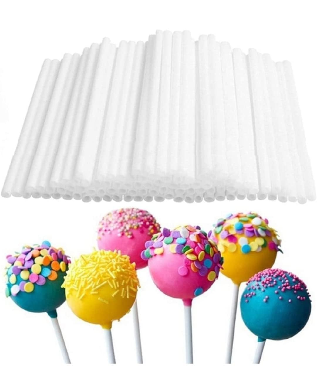 APOLLINE INDIA® 6 Inches Lollipop Stick for Cake Pop and Chocolates Decoration 100pcs-image-37