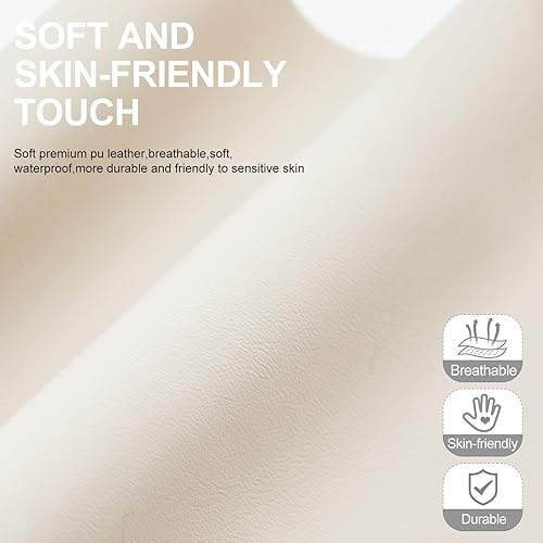 Miniatura 6 de Silla cruzada con ruedas, escritorio de oficina grueso acolchado de cuero con patas cruzadas, pelo C con cojín de resorte de bolsillo, base de doble