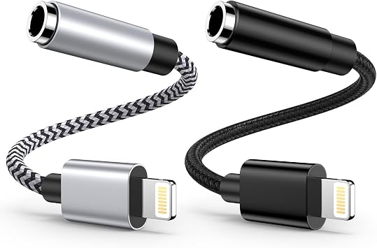 Headphone Adapter for iPhone, Lightning to 3.5mm Headphone Jack Adapter