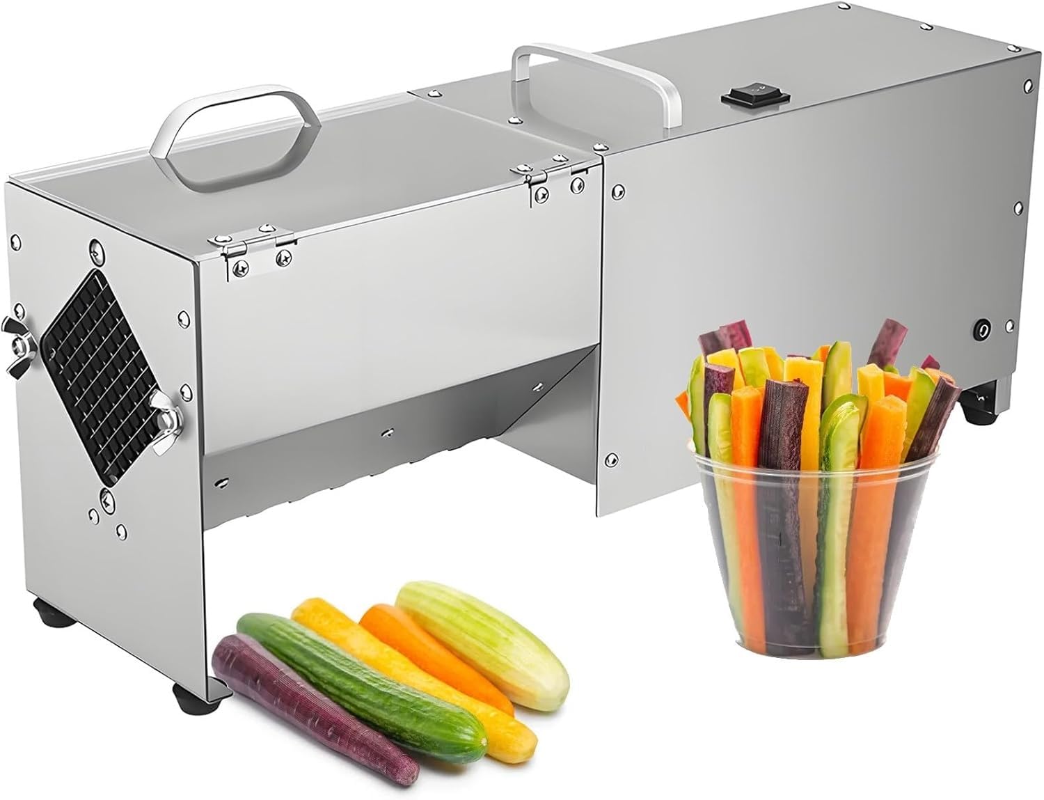 Máquina automática de palitos de patatas de acero inoxidable, cortador eléctrico industrial