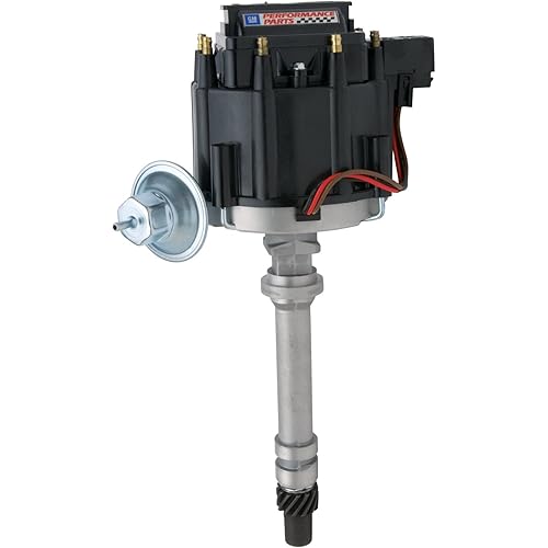 Proform 141-682 Adjustable Vacuum Advance HEI Distributor with Steel Gear and Black Cap for Chevy V8