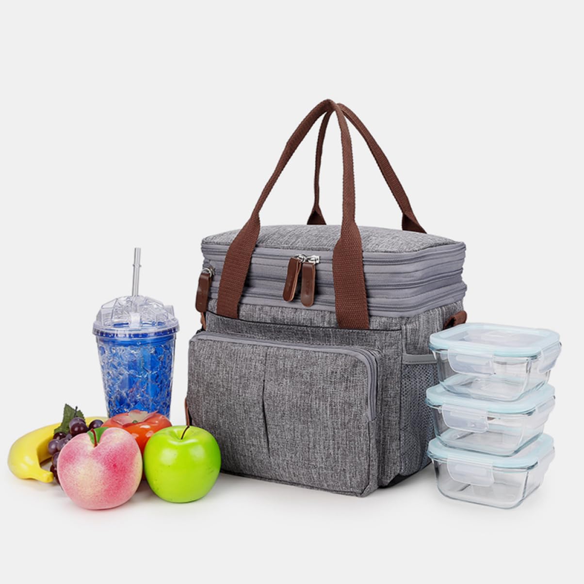 Happyyami Bento-lunchbox mit Wärmespeichernden Eigenschaften Tragbare Lunchtasche aus Hochwertigem Material Praktische und Wasserdichte Tasche für Schule Arbeit und Picknicks