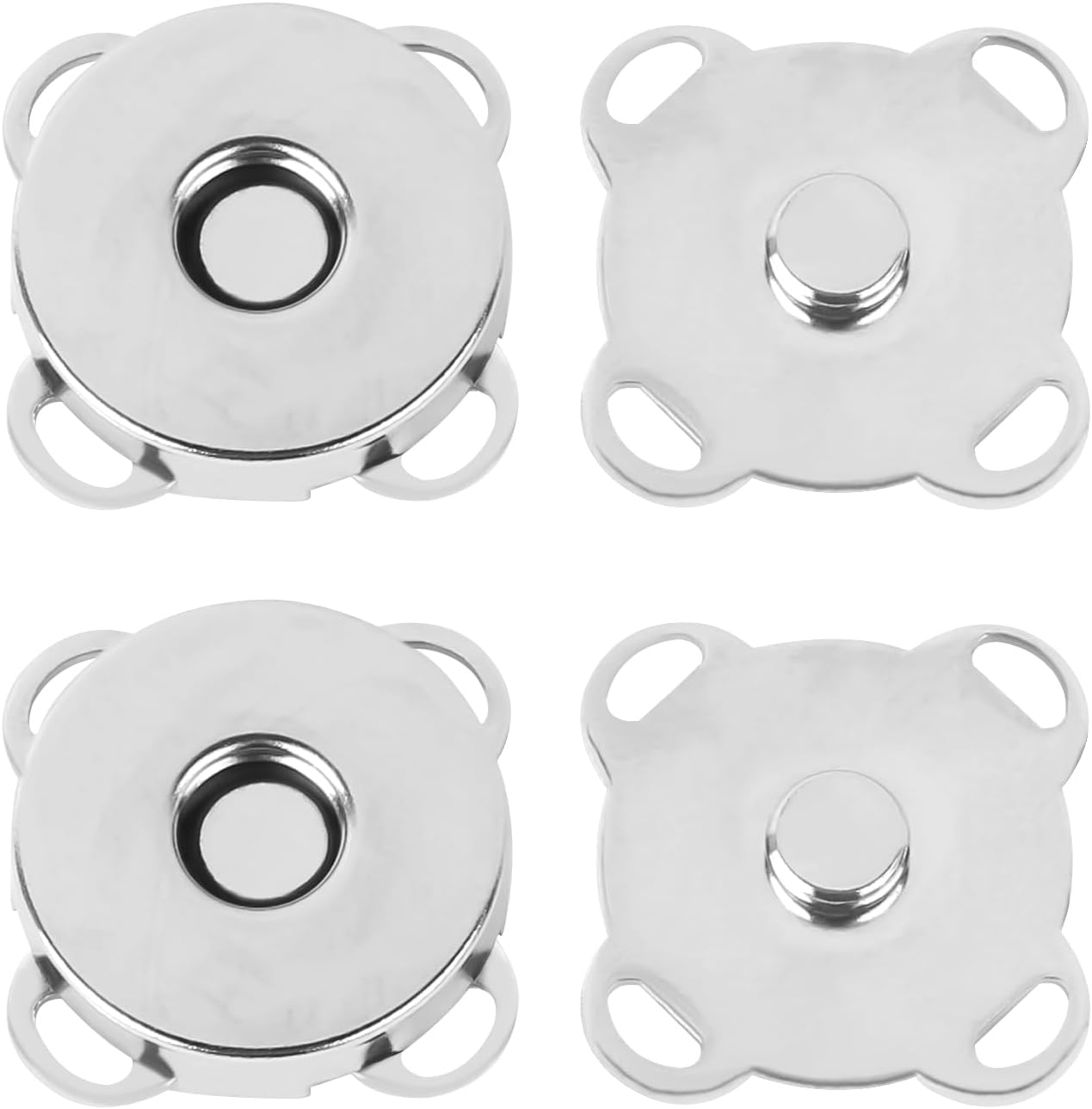 MIDELONG 12 Sets Plum Magnetic Snaps Buttons, Magnetic Purse Closures Fasteners Magnetic Button Clasps Snaps for Purses Bags Clothes Handbags Scrapbooking Sewing DIY Craft (14mm,Silver) MIDELONG 12 Sets Plum Magnetic Snaps Buttons, Magnetic Purse Closures Fasteners Magnetic Button Clasps Snaps for Purses Bags Clothes Handbags Scrapbooking Sewing DIY Craft (14mm,Silver)