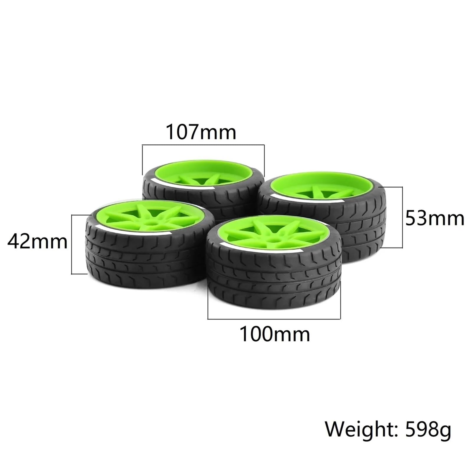 Per Arrma For Felony Per FSR GT 1/7 4 Pezzi 53/107 42/100 Pneumatico 17mm Ruota Esagonale RC Modello Di Auto Parti Aggiornamento Ricambi Modellini RC