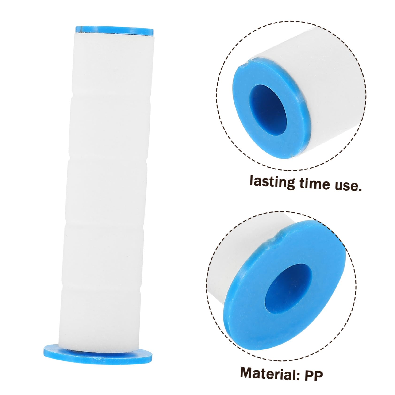 Paquete de 6 filtros de cabezal de ducha de alta presión, cartuchos de algodón PP para filtración de agua dura, fácil limpieza y duchas más saludables, suministro de baño esencial para una experiencia