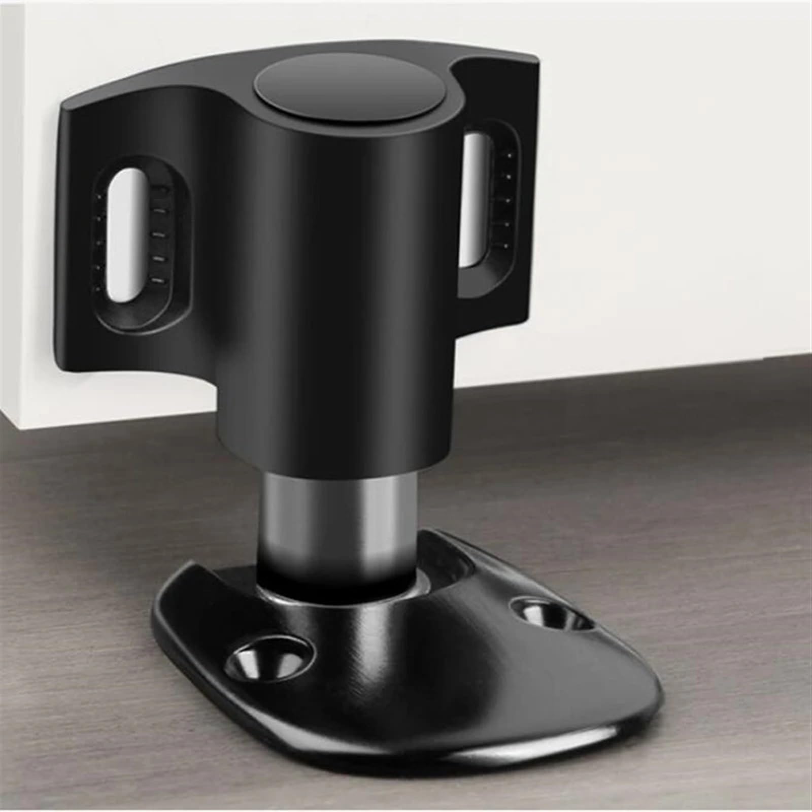 Butée de porte noire magnétique puissante et silencieuse au sol
