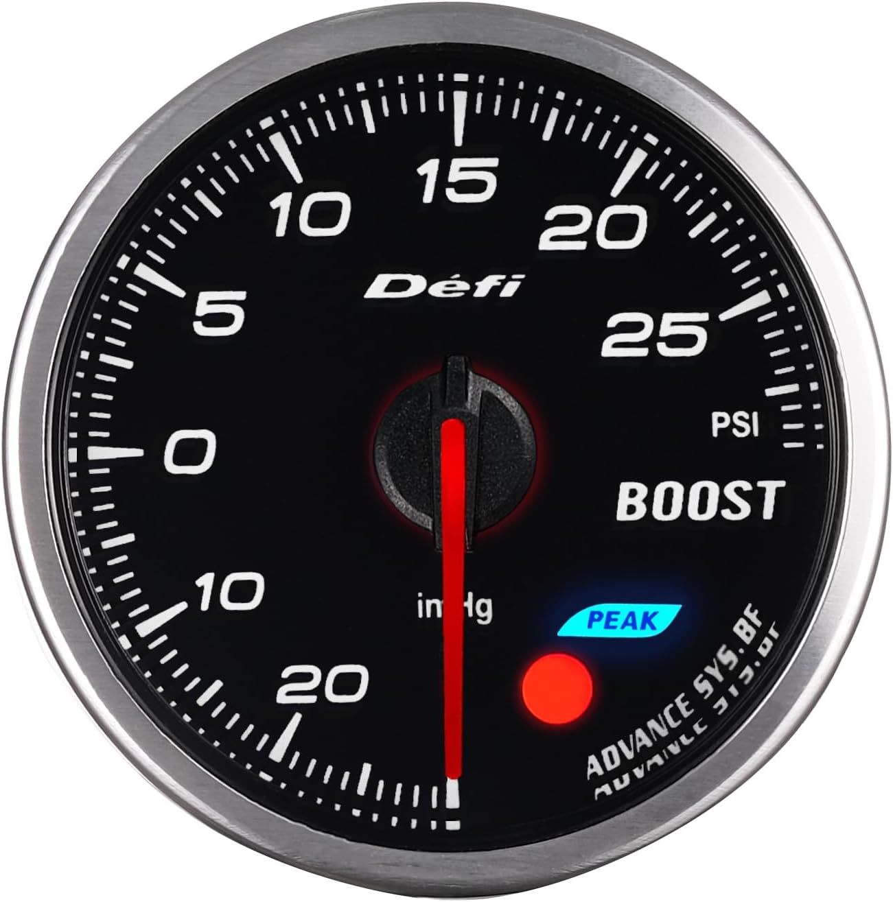Turbocharger Pressure Gauge PSI and inHg Accurate Display Precise Pressure Measurement