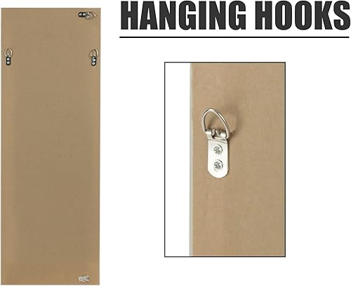 Miniatura 4 de NeuType Espejo de longitud completa de 43 x 16 pulgadas, espejo de pared para puerta, espejo para colgar sobre la puerta con 2 ganchos de metal para