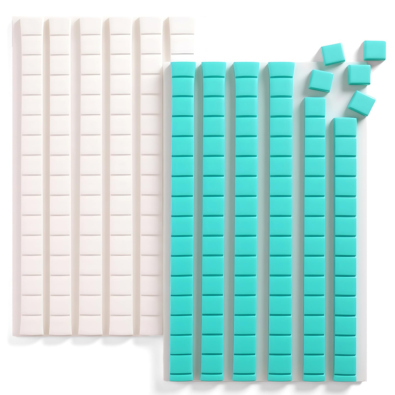 hitsuki Adhesive Poster Sticky Tack Putty Wall Mounting Putty Tacky Ticky Tack for Hanging Things Pictures Reusable Removable,192 Pcs,Light Blue+White