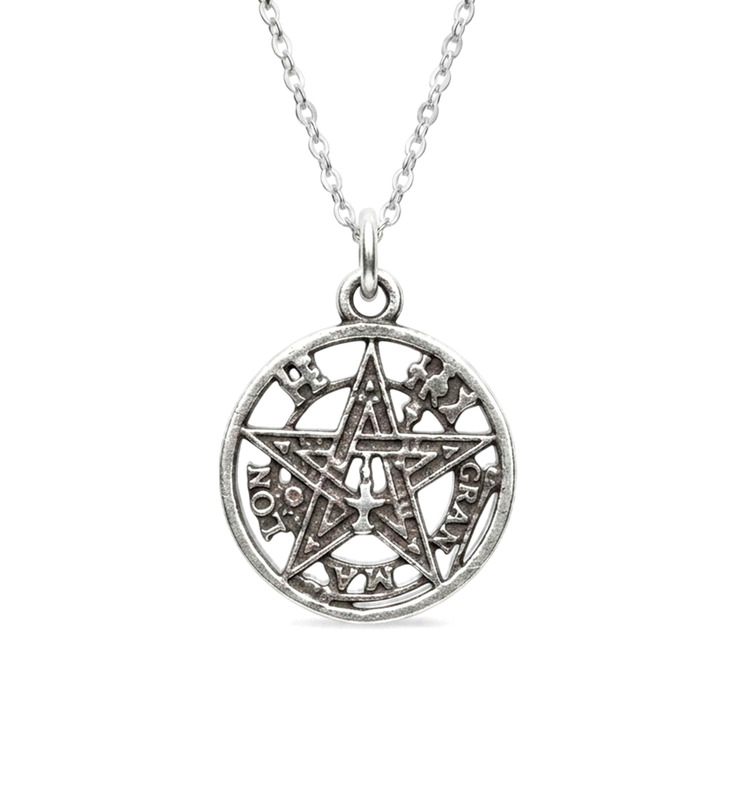 Only faith Collier tétragramme en argent sterling 925 avec chaîne italienne