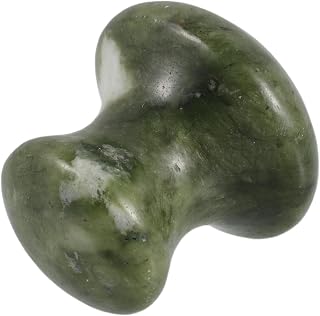 Jade Svampformad Ansiktsmassageverktyg för Gua Sha Skrapning Förbättrar Elasticitet och Fasthet Allsidig Värmande för Ansikte Hals och Elegant Skönhetsredskap