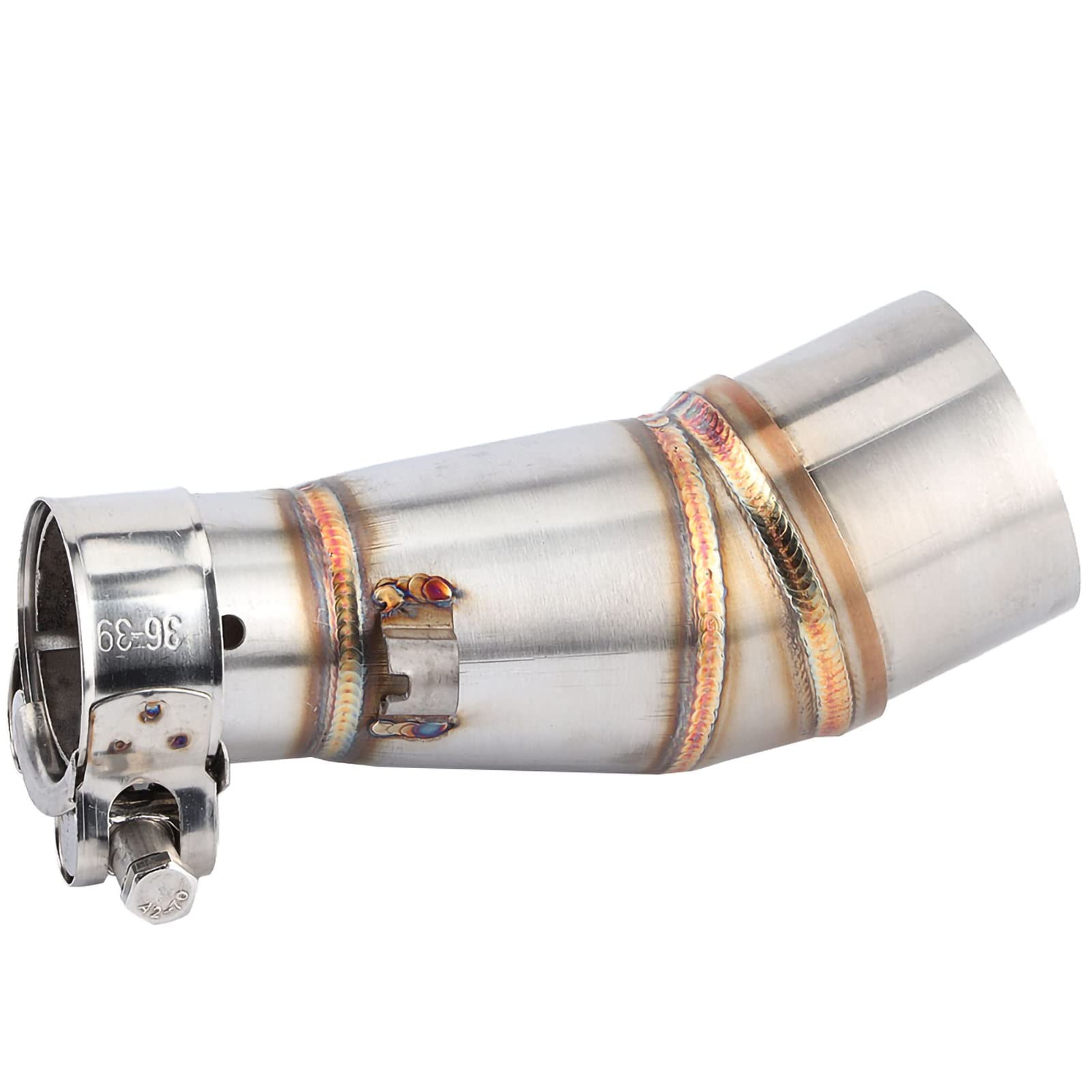 Qiilu Moto systèmes d'échappement Extrémités de tuyau, Raccord de moto connecteur d'adaptateur de tuyau d'échappement intermédiaire lien pour Z250 250 13-16