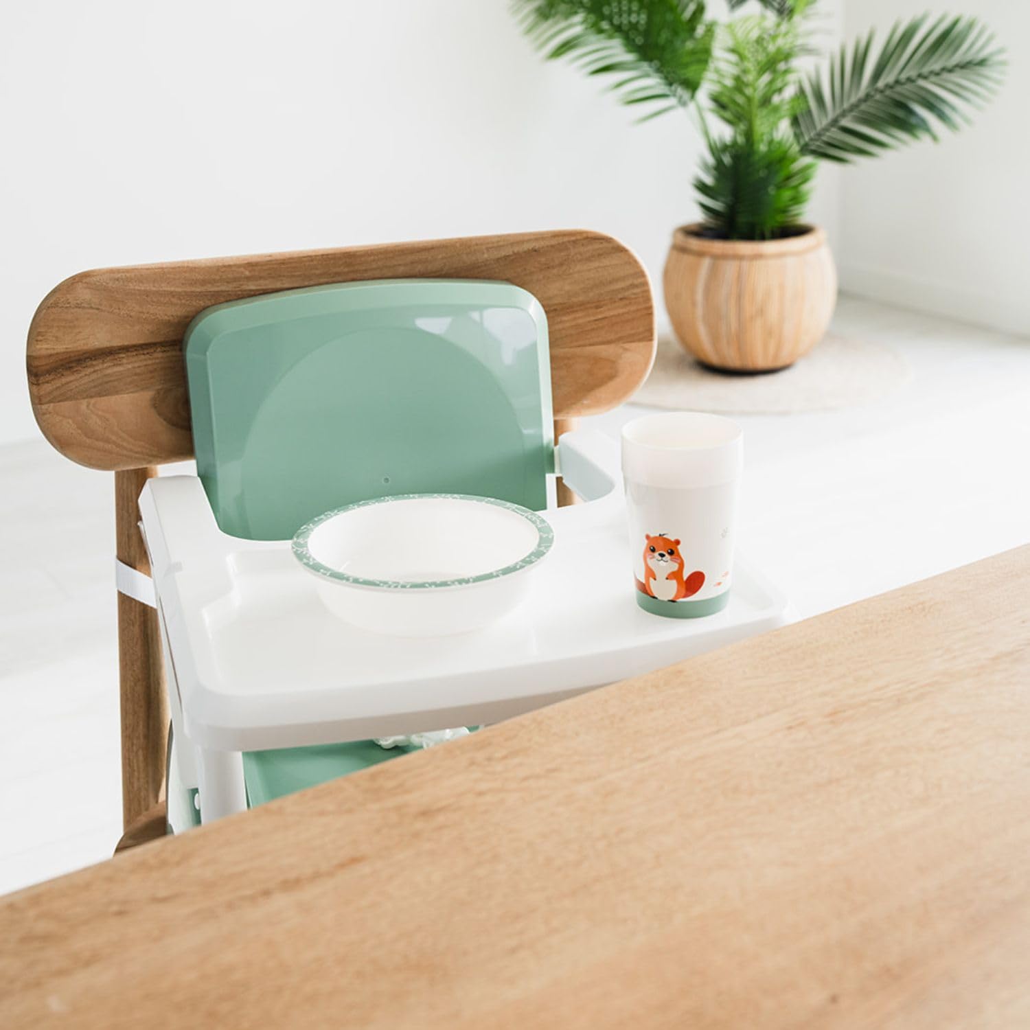THERMOBABY - Coffret Repas Castor - Ensemble Repas pour Enfant avec Assiette, Gobelet et bol - Idéal à offrir - Pratique et Design - Passe au Micro-Ondes - Coffrets Repas Pour Enfant sans BPA