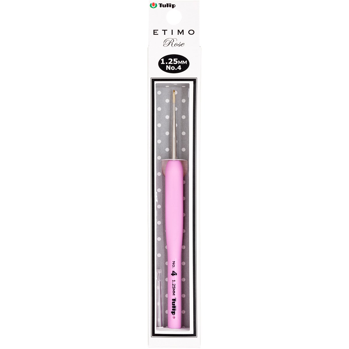 Tulip - n ° 4 Etimo Rose Steel Soft Grip (1,25 mm) Crochet Crochet - 1 unité